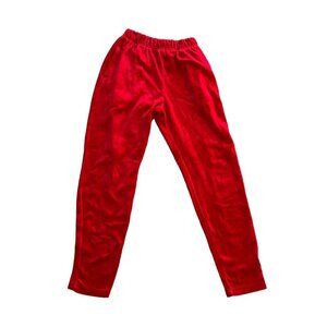 Vintage 90s MONTRER Fleece Sweatpants Women's 2 Red Bottom Pants Elastic​​​​​​